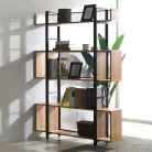 3 polcos polcállvány, tölgy/fekete, KILIS NEW TYP 3