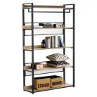 5 polcos állvány, tölgy/fekete, KILOS NEW TYP 3