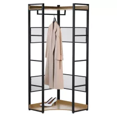 Sarokállvány, tölgy/fekete, KILOS NEW TYP 4