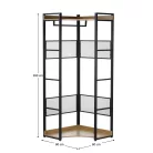 Sarokállvány, tölgy/fekete, KILOS NEW TYP 4