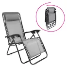 Kerti állítható szék, világosszürke, GERALD NEW