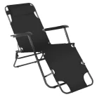 Kerti állítható szék, fekete, REGED