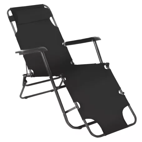 Kerti állítható szék, fekete, REGED