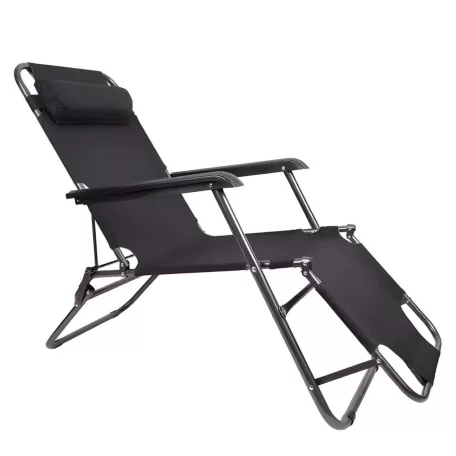 Kerti állítható szék, fekete, REGED