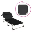 Kerti nyugágy, fekete/bézs, BOVRY