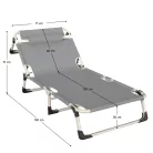 Kerti nyugágy, szürke/bézs, BOVRY