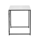 Íróasztal, fehér/fekete, 90x60 cm, MELLORA