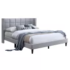 Ágy, 160x200, szürke Velvet szövet, BELATO
