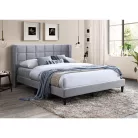 Ágy, 160x200, szürke Velvet szövet, BELATO