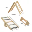 Montessori Pikler-háromszög 3 az 1-ben, természetes/színes, OPRIN