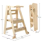 Montessori összecsukható tanulótorony, természetes, URIAN