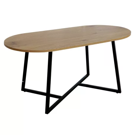 Dohányzóasztal, tölgy/fekete, FREMONT