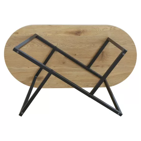 Dohányzóasztal, tölgy/fekete, FREMONT