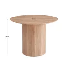 Étkezőasztal, tölgy, átmérő 100 cm, PAOLO