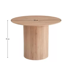 Étkezőasztal, tölgy, átmérő 100 cm, PAOLO