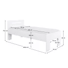 Ágy, 90x200, fehér, BASIS