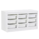 Rendszerező tárolódobozokkal, fehér, TRIMAL