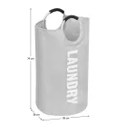 Szövet szennyestartó kosár, szürke, DARILO