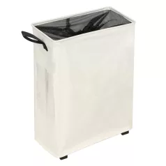 Összecsukható szennyestartó kerekekkel, bézs, PRIOR