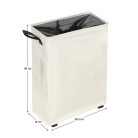 Összecsukható szennyestartó kerekekkel, bézs, PRIOR