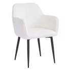 Étkezőszék, fehér/fekete, SENER