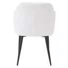 Étkezőszék, fehér/fekete, SENER