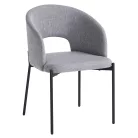 Étkezőszék, szürke/fekete, LONKA