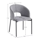 Étkezőszék, szürke/fekete, LONKA