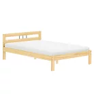 Ágy ráccsal, természetes, fenyőfa, 140x200, JONA
