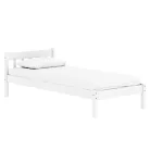 Ágy ráccsal, fehér, fenyőfa, 90x200, MAVIL