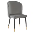 Étkezőszék, szürke Velvet szövet/fekete, UDAJA