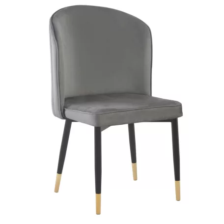 Étkezőszék, szürke Velvet szövet/fekete, UDAJA