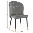 Étkezőszék, szürke Velvet szövet/fekete, UDAJA