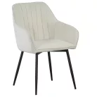 Design fotel, krémszínű/fekete, VAJRO