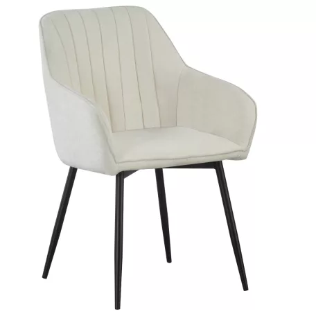 Design fotel, krémszínű/fekete, VAJRO