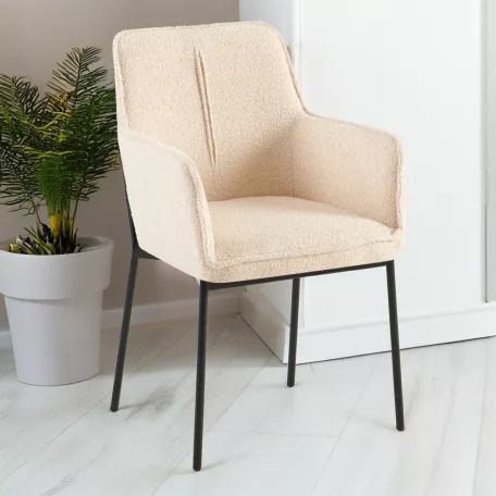 Design fotel, bézs/fekete, REMOND