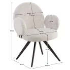 Forgószék, világosszürke/fekete, VASALA