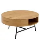 Dohányzóasztal, tölgy/fekete, TARMON