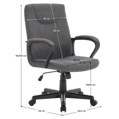 Irodai szék, sötétszürke/fekete, REVIN