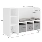 Polcállvány paddal, fehér/szürke, BENKO