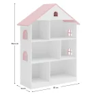 Gyerek könyvespolc, fehér/rózsaszín, MAISON TYP 1