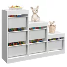 Polcállvány piramis, fehér, TRINIS