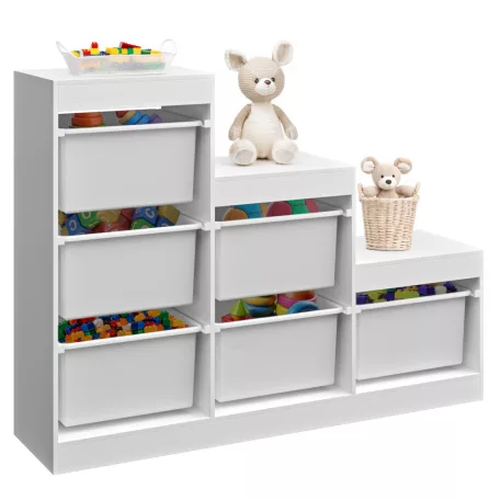 Polcállvány piramis, fehér, TRINIS