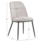 Étkezőszék, bézses barna/natúr fa/fekete, VUDIA