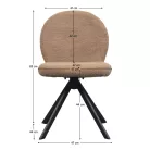 Étkezőszék, világosbarna/fekete, RODIA