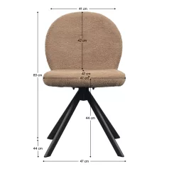 Étkezőszék, világosbarna/fekete, RODIA