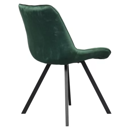 Étkezőszék, sötétzöld Velvet szövet/fekete, SAMIRA