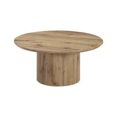 Dohányzóasztal, tölgy, átmérő 80 cm, MAHIR TYP 2