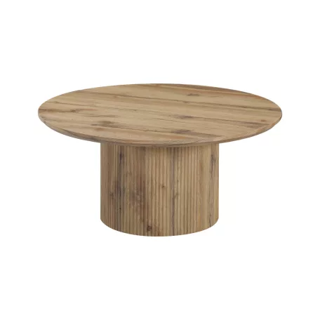 Dohányzóasztal, tölgy, átmérő 80 cm, MAHIR TYP 2