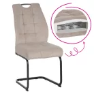 Étkezőszék, barnásszürke Taupe/fekete, KELMA